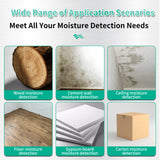 Pinless Moisture Meter | Non-Invasive Water Leak Detector for Wood Drywall Flooring Walls | Ball Sensor Home RV Moisture Tester