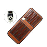 Germanium Tourmaline Electric Heated Jade Mat Hot Stone Massage Pad for Back Pain Relief Muscle Relaxation Home Office Travel