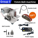 New Stepless Speed  Belt Sander 110V/220V Polishing Grinding Machine Mini Grinder Diy Belt Sander Sharpening Machine Polish Tool