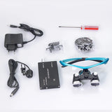 Professional Lab Magnifier Binocular Loupes Medical 2.5X 3.5X LED Head Light Lamp