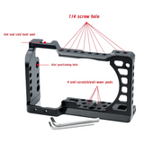 E-Easy To Use-Aluminum Alloy Camera Cage Rig With Cold Shoe Mount For Sony A6000/A6300/A6400/A6500 Cameras