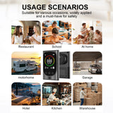 3-in-1 Carbon Monoxide Detector Rechargeable CO Detector with LCD Display Temp Humidity Monitor for Home Travel Hotel Indoor
