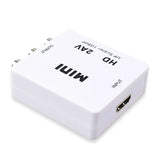 HDMI-compatible TO AV RCA CVSB L/R Video 1080P Scaler Adapter Converter Box