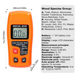 Digital Wood Meter Timber Humidity Tester Content Detector 4 Wood Measurement Modes LCD Display ABS Plastics 10mm Integrated