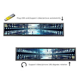 24inch 1920x360 Bar LCD Monitor With USB Port Iamge Rotate and USB Play Video