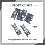 SIM Card Holder 6 Pin ABS Black Tray Connector Socket Accessories for Mobile Communication Devices