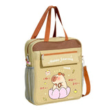 Multifunctional Capybara Crossbody Bag Multiple Pockets Large Capacity Books Bag Handbag Students
