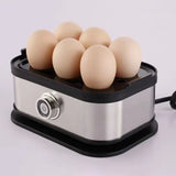 200W Electric Breakfast Egg Cooker 6-Egg Boiler Steamer Egg Custard Steamer Food Warmer for Quick Meals Compatible 110V/220V