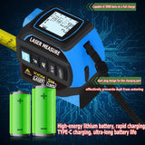 4-in-1 Laser Tape Measure Ruler 40/60/80/100m Laser Rangefinder 5M Infrared Laser Distance High Precision Measuring Instrument
