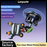 LanParte Vacuum Adsorption Five-claw Metal Car Phone Holder for Off-road Vehicle Phone Bracket Suitable for 6.1-7.2 Inch Phones