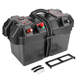 Motor Power Center Station Battery Box USB &amp 12V  Port Minnkota Trolling Battery Box Plastic Minnkota Trolling
