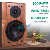 6.5 Inch Passive Wooden Speaker 20~200W Bookshelf Speakers 4 Ohm HIFI Audio Loudspeaker for Home Theater Sound System DJs Studio