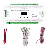 32CH PIR Sensor Stair Light Controller 2CH RGB Pixel SPI LED Strip Dimmer Indoor Stairway Light Controller 5V-24V.