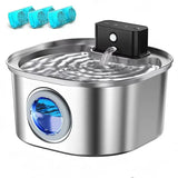 OEM 3.2L Stainless Steel Wireless Cat Water Fountain 4000mah 3 Modes Wireless Automatic Pet Drinking Fountain Manufacturer