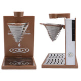 Book Shaped Electric Pour over Coffee Machine 300ml Foldable Detachable 7 Holes Drip Coffee Maker for Home Travel Office