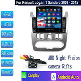 2din Android Auto Car radio multimedia player for Tesla screen For Renault Logan1/Sandero 2009-2015 Lada Largus Dacia Duster Gps