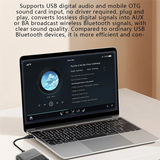 Bluetooth 5.4 Audio Receiver Transmitter Audio Adapter Audio Adapter Wireless Stereo Music With Mic
