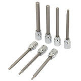 7pcs 3/8 Square Socket Bit with 1/8 3/16 7/32 1/4 9/32 5/16 3/8 Hex Extend Long Bit Socket Set