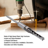 16mm Square Hole Drill Bit High Speed Steel Incisive WearResistant Durable Woodworking Mortiser Drill Bit Square Hole Tool