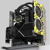 ALPHA V1.0 Aluminum Open Frame ATX Case - Supports ATX/M-ATX/ITX Motherboards with 240mm Water Cooling for Gaming PCs
