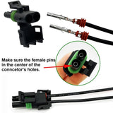 10 set Delphi 2.5mm Waterproof Electrical Wire Connectors 2 Pin Weather Pack GM Automotive Female Male Socket Plug 18-14 AWG
