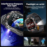 GPS Motion Track Smart Watch Men Flashlight Compass Waterproof 600mAh Battery Outdoor Sport Tracker Bluetooth Call Smartwatch