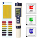 5 IN 1 PH Temperature TDS EC Salinity Meter Digital Waterproof With Automatic Calibration Function Water Quality PH Tester