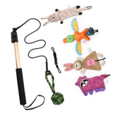 New 7lots Regulable Aluminum Dog Training Poles with Squeaky Attachments for Small Media Large Dogs