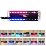 DC5V 0.28 Inch DIY LED Digital Clock Electronic Kit Colorful LED Rhythm Light Nixie Tube Display DIY Soldering Project