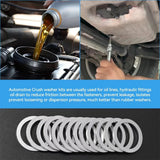 490PCS Automotive Oil Drain Plug Gaskets, Aluminum Flat Gaskets Washers Assorted Gasket Metal Sealing Crush Washer Kit, M5 - M24