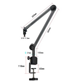 Adjustable Heavy Suspension Scissor Boom Arm Holder Microphone Bracket USB Condenser Mic Holder 1Set