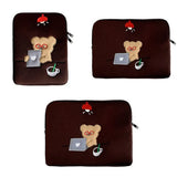 Cute Cartoon Bear Tablet Sleeve Bag Shockproof Soft Case Laptop Storage Bag Portable 11/13/15 Inch Tablet Sleeve Case