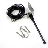 B27B 3X VHF Marine Antenna 156-163Mhz Rubber Waterproof Mast Aerial With 5M RG-58 Cable For Boat Sailboat Yacht