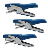 E-Easy To Use-3 Piece Heavy Duty Plier Stapler Hand Hold Stapler 50 Sheet Capacity Desk Stapler For Home School Black
