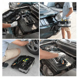 Hardware home tool box large medium small portable electrician multi-function repair car box storage box Black Knight