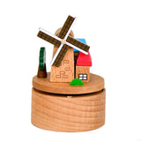 New Rotating Wooden Music Boxes Christmas Santa Gift Theme Handcrafted Melodys Home Decoration Present
