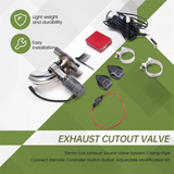 51mm Car Exhaust Sound Valve System Clamp Pipe Connect Remote Controller Switch Button Adjustable Modification Kit