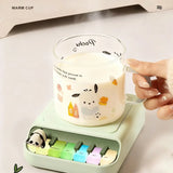 25W Electric Mug Warmer Cup Heater with 4 Gear Temperature Control Hot Plate Warm Coaster with Ambient Light Heating Pad 220V