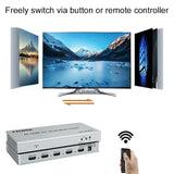 4K 60Hz HDMI Multiviewer 4x1 4 in 1 Out Switch Quad Screen Multi-Viewer 90° 180° 270° Flip PIP 8 Modes for PS4 PC Camera To TV
