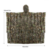 3D Leaf Poncho Camouflage Suit Clothing for Outdoor Wildlife Photography Tactical Hunting Bird Watching Costume Ghillie Suits