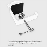 Foldable Mic Suspension Arm 360° Rotatable Microphone Boom Arm Microphone Stand White
