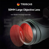 TROSCAS 12X50 Outdoor Waterproof ED Telescopes Monocular Handheld Professional HD Bird Watching Mirror for Hunting Camping