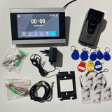 New HD 1080P 7 / 10 Inch Color Touch Screen Tuya WiFi Video Doorbell Smart APP Home Intercom Kit for RFID Access Control System