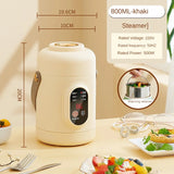 220V Intelligent Mini Health Electric Stewpot Cup Portable Soup Pot Office Cooking Machine 800ML Hot Pot  Stew Pot with Steamer