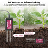 8-in-1 Soil Tester NPK PH Meter EC Temperature Humidity Fertility Detector IP68 Waterproof Sensor for Smart Farming Garden