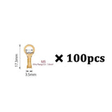 100pcs/bag Uninsulated Wire Sorting Kit M3/M4/M5/M6/M8/M10 Copper Crimp Terminal Ring Connector