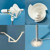 Breeze Start 10W LED Light White Miniature Wind Turbine For Science Experiments, Solar Wind Generator Model