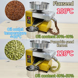 Automatic Home Oil Press Machine Cold Hot Press Machine 98% Yield Stainless Steel oil press extractor for Nuts Seeds Oil Press
