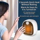 New Mini Space Heater, Small Portable Heater for Office, Fast Heating Desktop Fan with High Power, Compact and Convenient
