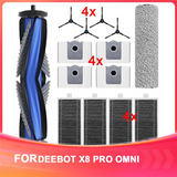 14Pcs Vacuum Accesories Kit For ECOVACS DEBOT X8 PRO Omni Robot Vacuum Brush,Roller Mop,Side Brushes,Filters,Dust Bags